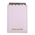 thumbnail image 2 of 5" Pink Phone Pocket with "Bonjour" Printed Design, 2 of 2