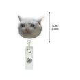 thumbnail image 2 of Mini Cat Badge Clip Cute Badge Reels for Nurse Acrylic Badge Holder with Retractable Clip Funny Accessories for Nurse, Doctor, Teacher, Student, Office Worker, 2 of 5
