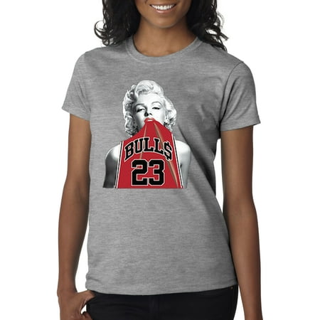 23 Jersey - New Way 419 - Women's T-Shirt Marilyn Monroe Bulls 23 Jordan Red Jersey