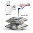 thumbnail image 6 of Waterproof Outdoor Throw Pillows with Inserts 16"x16" Set of 2, Blue Gray Southwest Soft Decorative Pillowcases for Couch Bedroom, Modern Geometric Ethnic Pillow Covers for Sofa Living Room, 6 of 8