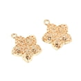thumbnail image 2 of EHJRE 2Pc Golden Star Charm Pendant DIY Bracelet Necklace Jewelry 18x15mm Hole 2mm, 2 of 5