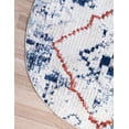 thumbnail image 5 of Unique Loom Morocco Collection Area Rug - Rif (4' Round Light Blue/Gray), 5 of 6