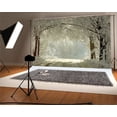 thumbnail image 2 of XDDJA Polyester Fabric 7x5ft White Snow Covered Forest Road Photography Backdrop Winter Photo Background, 2 of 2