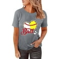 thumbnail image 4 of BJUTIR Womens Tops T-Shirts Baseball Heart T Shirt Cute Graphic Baseball Heart T Shirt Clothes, 4 of 5