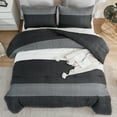 thumbnail image 3 of Black White Grey Twin XL Comforter Set - 2 Piece Lightweight Bedding Set with All Season Down Alternative Comforter for Twin Extra Long Size, 3 of 8
