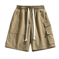 thumbnail image 2 of Turilly Men's Summer Shorts Shorts Cargo Big And TallSide Pocket Casual Drawstring Shorts M, 2 of 6
