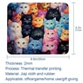 thumbnail image 5 of Cat Square Desk Mat Gaming Mouse Pad, 8.3x9.8 Inch Non-Slip Rubber Bottom Printed Design - Suitable for Office and Gaming, 5 of 6