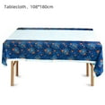 thumbnail image 3 of Heitepabg Halloween Tablecloth, Spider Web Cobweb and Skull Table Cloth, Pumpkin Bat Tablecloths, Scary Themed Waterproof Spillproof Tablecover for Dinner Party Decoration, 71x43", 3 of 8