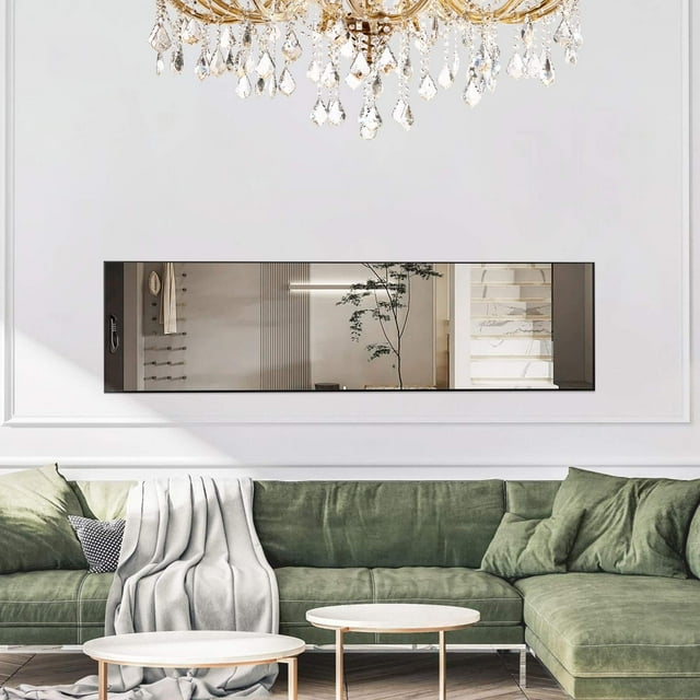 Kadyn Mirror Full Length, 16" x 59" Floor Mirror with Stand, Aluminum Alloy Frame Full Body Mirror, Standing Hanging or Leaning Against Wall for Bedroom and Living Room, Gold-rect Kadyn Mirror Full Length, 16" x 59" Floor Mirror with Stand, Aluminum Alloy Frame Full Body Mirror, Standing Hanging or Leaning Against Wall for Bedroom and Living Room, Gold-rect
