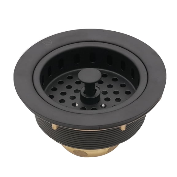 Westbrass 3-1/2" Post Style Kitchen Sink Basket Strainer, Oil Rubbed Bronze