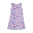 thumbnail image 3 of yuCgh Sleeveless Easter Dress for Girls, Summer Casual Tank Dress with Colorful Print, Lightweight & Breathable Kids Easter Dress,Purple 110, 3 of 5