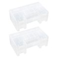 thumbnail image 1 of Organizador de pilas con tapa (2 unidades) - Caja de plástico transparente para pilas AA/AAA, ideal para uso doméstico y de oficina., 1 of 7