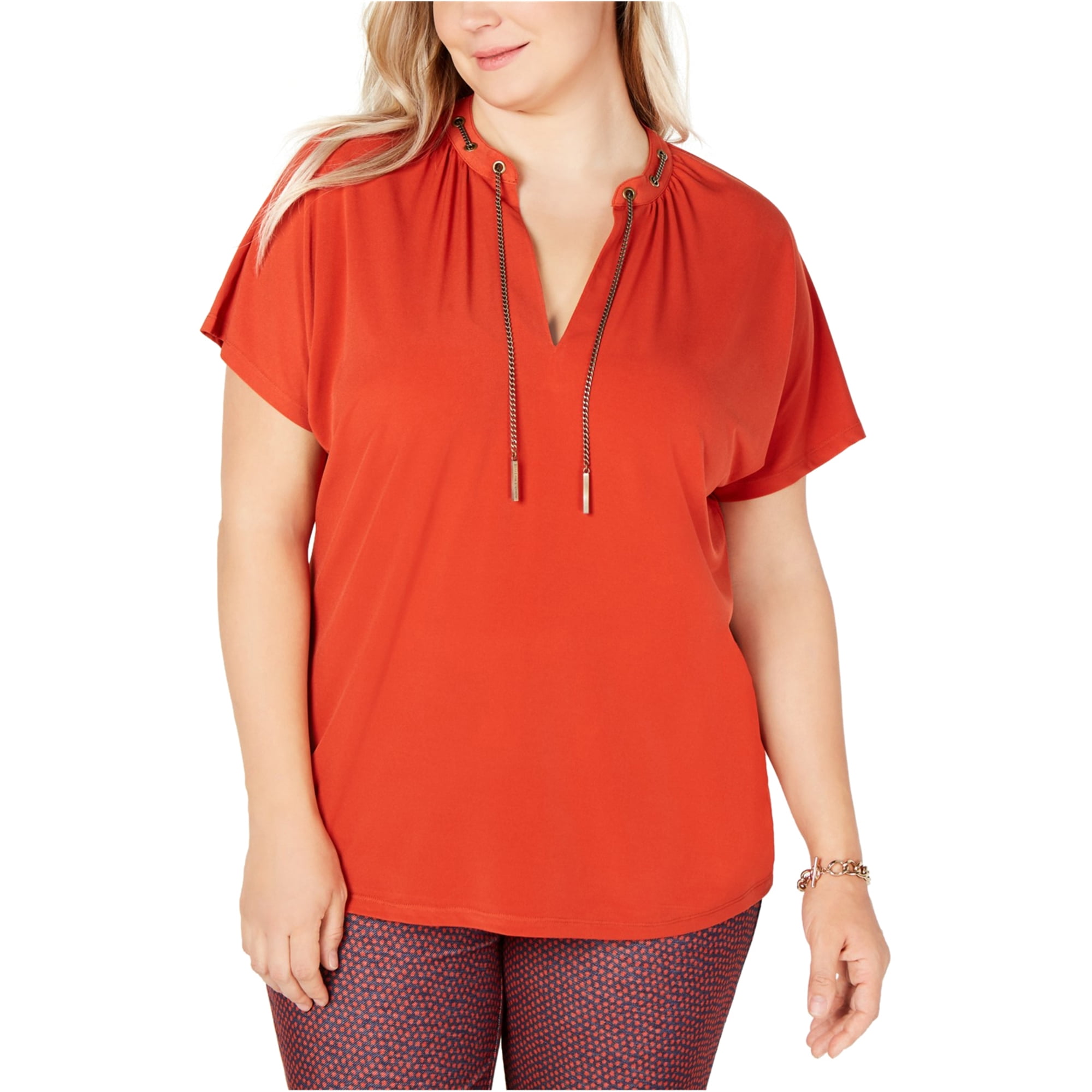 orange michael kors shirt