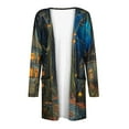 thumbnail image 4 of LOVZFMLL Cardigan pour Femmes Mode Décontractée Chemise Imprimée à Manches Longues avec Poches Cardigan, 4 of 5