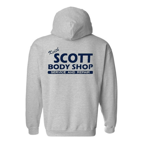 Keith Scott Body Shop Carolina TV Back Print DT Chandail à Capuchon (XX Grand, Gris Sport)