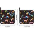 thumbnail image 4 of SKQIT Abstract Cute Cat Playing Ball Print Pot Holders Set of 2, Kitchen Heat Resistant Potholder for Microwave Cooking Baking Oven End Dishes and BBQ, 4 of 8