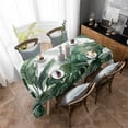 thumbnail image 4 of Palm Leaves Tropical Rectangle Tablecloth, Green Botanical Summer Waterproof & StainResistant Tablecloth, Washable Oil-proof Table Cover for Dining/Party/Wedding/Camping/Buffet 60x102 In, 4 of 9