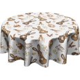 thumbnail image 1 of Happy Easter Gray and White Round Tablecloth Spring Bunny Table Cloth 60 Inch Grey Egg and Rabbit Table Cover Easter Holiday Tablecover Reusable Polyester for Kitchen Dining Home Outdoor Decoration, 1 of 6