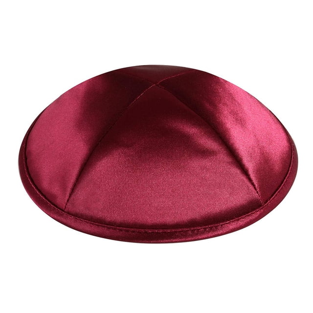 Kippot Zion Judaica Deluxe Satin Burgundy/Wine (1 unidad)