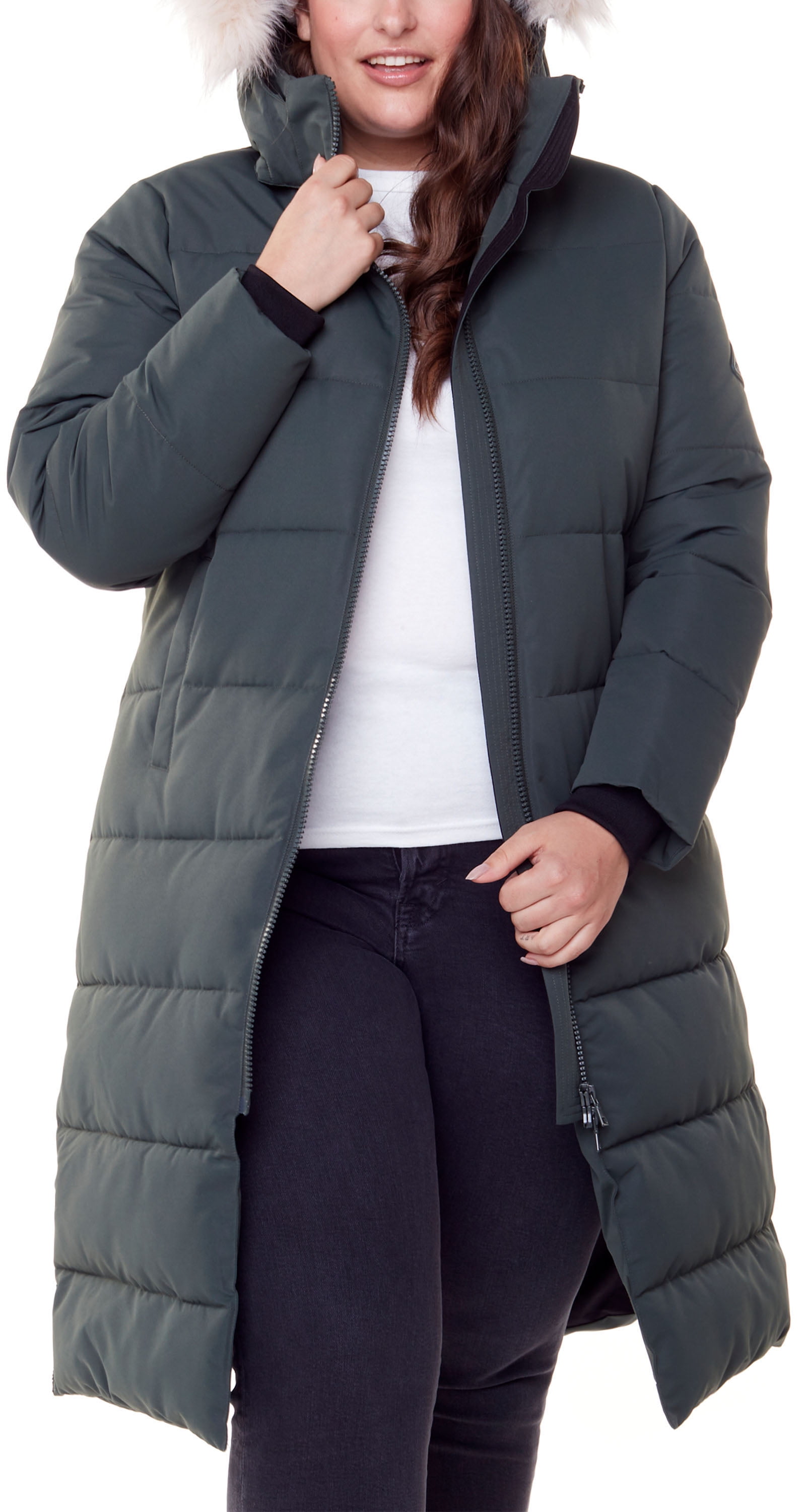 Alpine North Women’s Vegan Down Recycled Long Winter Parka (Plus Size
