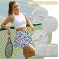thumbnail image 6 of Xoenoiee Blue Palm Tree Print Pleated Tennis Skirt for Women with Shorts Athletic Golf Skort Workout Running Sports Skirts Skorts with Pockets, L, 6 of 7
