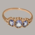 thumbnail image 5 of LBG British Made 14k Rose Gold Natural Tanzanite Womens Engagement Ring - 33 size options - Size 4.5, 5 of 6