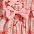 thumbnail image 5 of CAICJ98 Valentine's Day Outfit Newborn Baby Girl Clothes Heart Onesie Ruffle Long Sleeve Bow Jumpsuit Infant Cute Romper (Red,3-6 Months), 5 of 7
