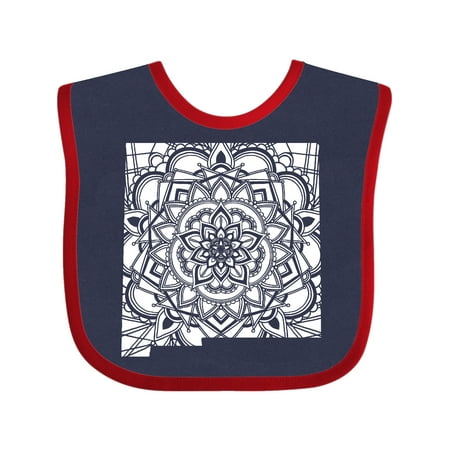 

Inktastic New Mexico Silhouette Mandala Gift Baby Boy or Baby Girl Bib