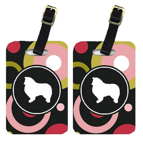 Pair of 2 Collie Luggage Tags