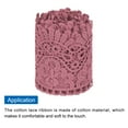 thumbnail image 3 of Uxcell 4" Wide 5 Yard Lace Ribbon Floral Pattern Rose Red Lace Trim Ribbon for Sewing Making, 3 of 4