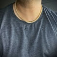 thumbnail image 2 of 18" Chain Choker One Row Gold Finish Iced Hip Hop Tennis Necklace 6 MM Box Clasp, 2 of 8
