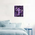 thumbnail image 6 of Christian Cross Wall Art Purple Flower Cross Hummingbird Pictures Wall Decor Religious Inspirational Canvas Painting Print Catholic Decor Artwork for Office Bathroom Bedroom Living Room Church 16"x20", 6 of 7