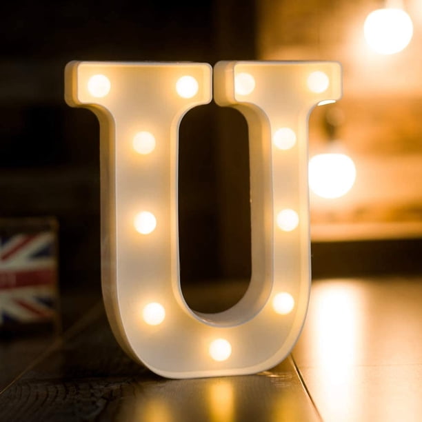 Luces LED con letras, letrero iluminado, letrero con letras para luz nocturna, boda/fiesta de cumpleaños, lámpara de Navidad alimentada por batería, decoración de Bar para el hogar Sailing Electrónica