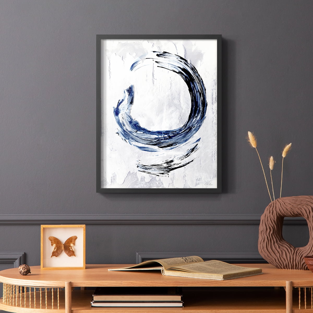 Moonglade I in Black Solid Wood 22 x 28 Framed Print