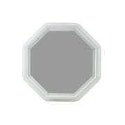 Angle View: Octagon 22" Double Pane Window Tempered Glass Low-E PVC Frame Without Grids