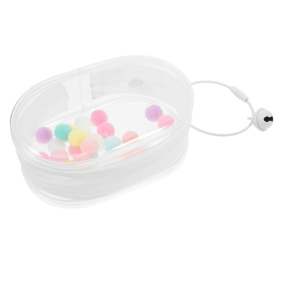 Hemoton Figure Display Bag Clear Small Doll Storage Bag Pvc Mini Doll Storage Case Display Bag Keychain Figure Carrying Bag With Keychain For Dolls