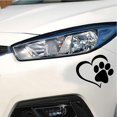 thumbnail image 4 of Linda Pata De Perro De Dibujos Animados Con Corazón De Melocotón Pegatina De Coche Animal Perro Gato Amor Mascota Coche Calcomanía, 4 of 5