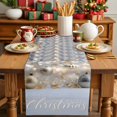 thumbnail image 5 of Merry Christmas Table Runner 13x108 Inch Snowflake Gold Sliver Colored Ball Winter Table Runners Dresser Scarves Winter Holiday Kitchen Dining Table Decoration for Home Party Indoor, 5 of 9