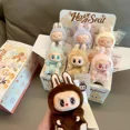 thumbnail image 5 of Adecuado para caja ciega Labubu con asiento serie anime personaje colgante flocado modelo juguete kawaii réplica llavero juguete Navidad, 5 of 5