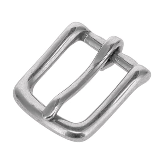 1035 Nickel Matte, Heel Bar Buckle, Solid Brass-LL