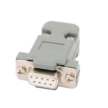 - DB9 9 Pins 2 Rows RS232 Female Converter Connector Adapter w Housing Assembly