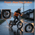 thumbnail image 3 of shinesong 1000W Peak Folding Electric Bike for Adults, 48V 20.8AH Large Removable Battery, 30+MPH,Up to 80Miles, 20" Fat Tire for Commute Sand Snow All Terrain, 3 of 8