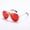 RED, variant on Round Oversized Gold Bee Luxury Designer Shades – Blue & Yellow Lens Trendy Fashion UV400 Protective Shades