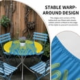 thumbnail image 4 of Blue Yellow Jellyfish Round Fitted Tablecloth with Elastic Edge, Waterproof Table Cloth Table Cover for 55"-60" Tables, Summer Beach Coastal Modern Art Tablecloths for Dining Picnic Indoor Outdoor, 4 of 9