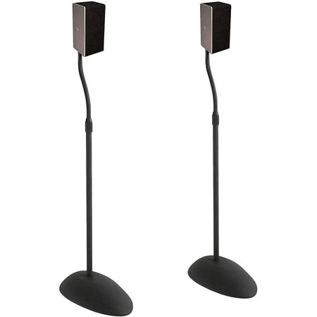 ECHOGEAR Adjustable Height Speaker Stands - Universal Compatibility with Satellite Speakers from Vizio  Klipsch  Bose  Sony & More - Solid Steel Design with Built-in Cable Management & Carpet Spikes
