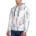thumbnail image 2 of KLL Pink oldman Winter Forest Print Mens Hoodie Long Sleeve Casual Pullover Hooded Sweatshirt Fashion Drawstring Hoodies with Pocket-3X-Large, 2 of 6