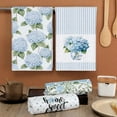 thumbnail image 6 of 4 Pack Blue Hydrangea Kitchen Hand Towels Farmhouse Blue Hydrangea Decor, 18x26 Inch Summer Flowers Decorative Spring Floral Tea Dish Towels for Kitchen Bathroom, 6 of 6