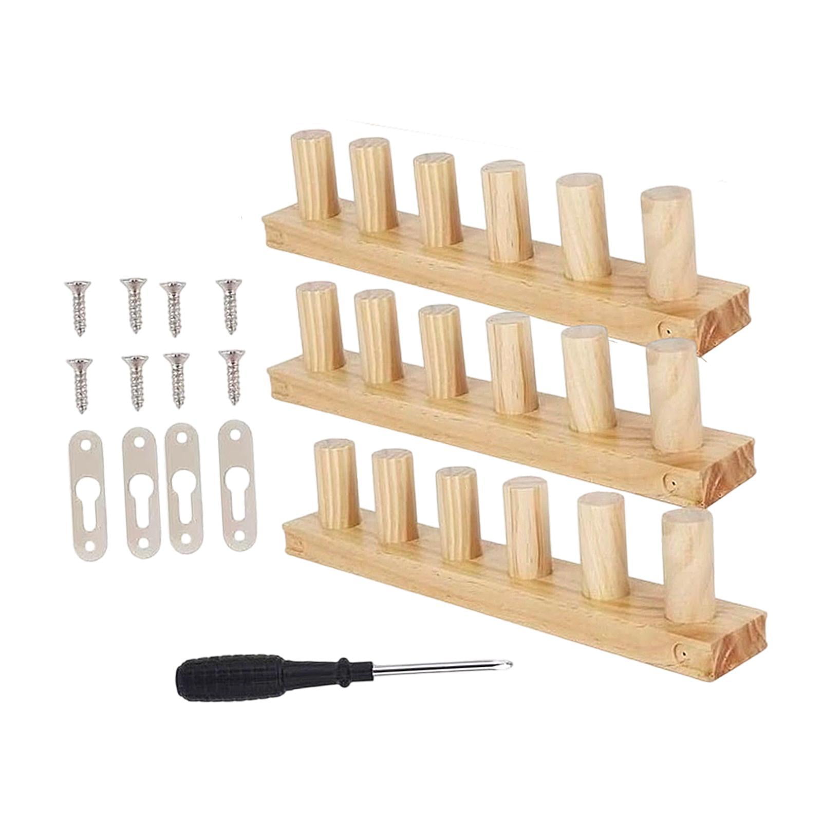 GUOOL 3 Piece Blanket Loom Wooden Knitting Frame Set with Adjustable Design Portable Frame Hand Knitting Kit And DIY Assembly for Beginners And Craft Projec
