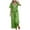 Green, variant on Scyoekwg Summer 2 Piece Outfits for Women Cotton Linen Solid Color Trendy Short Sleeve V-Neck Crochet Lace Trim Tops Wide Leg Pants Casual Sweatsuits Sets Loose Outfits (Yellow,XXXL)