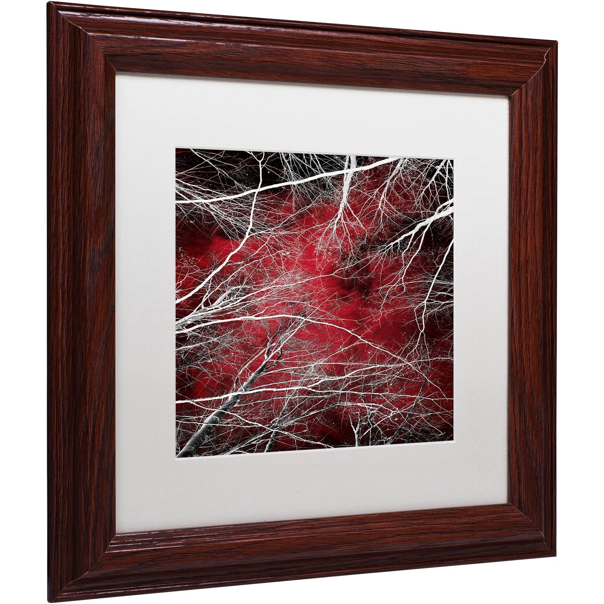 Trademark Fine Art "Fear" Canvas Art by Philippe Sainte-Laudy White Matte, Wood Frame